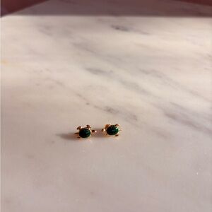14K Yellow Gold Turtle Stud Earrings · Beach / Sea Turtle Charm · US Seller
